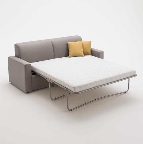 Nuvole di Sonno - Materasso Piazza e mezza per Divano Letto a 3 Pieghe in Water Foam Alto 7 cm, Rivestimento Anallergico con Sostegno Ortopedico e Ultra Resistente 100x178