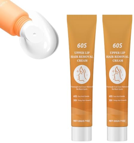 Teegxddy 2 Piezas Cremas Depilatorias para rostro y zonas delicadas,Depilación Suave, Sin Dolor, Adecuado para Pieles Sensibles,Unisex