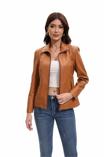 Giacca Pelle Donna Giacca Similpelle Donna Elegante Giubbino Estivo Giubbotti In Camoscio Bomber Giubbotto Leggero Curvy Suede Giaca Eleganti Blazer Leggera Jacket Xl Finta Di Oversize Primavera