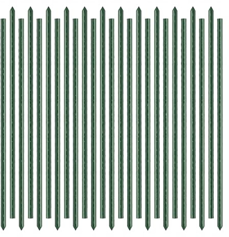 25 Paletti in Acciaio per Piante e Orto – Bastoni di Supporto Resistenti per Rampicanti, Recinzioni e Tutori Giardino – Stecche per Piante Varie Misure - 180 cm – Ø 16 mm
