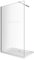 PARETE DOCCIA FISSA WALK IN 8 MM CRISTALLO TEMPERATO ANTICALCARE H.200 CM BRACCIO INOX REGOLABILE GUARNIZIONE SOTTO VETRO PROFILO CROMO (88-90 CM X H.200 CM)