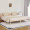 WIFESE Doppelbett Massivholzbett Kiefer 200x200 cm Braun Jugendbett Bettgestell Betten Palettenbett Bettrahmen mit Komfortables Kopfteil Moderner Stil Langlebig Geeignet für Jedes Schlafzimmer