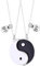 Hifot 2 Stück Halskette Damen Silber Freundschaftskette, Bff Ketten für 2 Mädchen, Yin Yang Halskette Anhänger, Runde Halskette Lang für Frauen Freundin Geschenk Personalisierter Schmuck