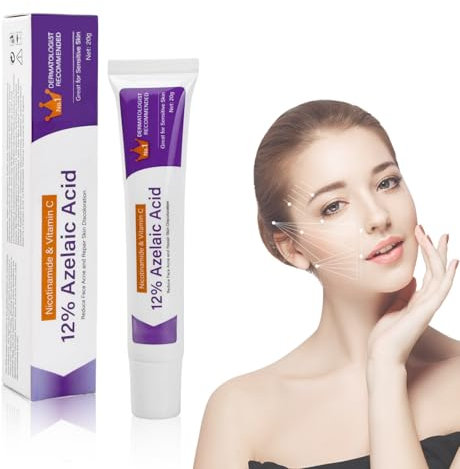12% Azelaic Acid Serum, Crema Antiacné y Suero Facial, Anti Acne Cream Face, Azelaic Acid Face Crema, Cuida la Piel Facial para Todos los Tipos de Piel