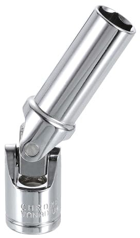 QUARKZMAN Llave de Vaso Universal de 3/8 con Articulación Giratoria de 12 Mm Métrica de Cr-V de 6 Puntos