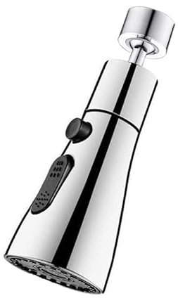 DmDoyy Doccetta Per Lavandino Cucina Bagno, Kit Aeratore, 360 ° Girevole Lavello Rubinetto Gorgogliatore, Doccetta Estraibile Universale Per Lavello Da Cucina, 1 Pcs
