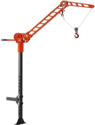 YXFAZPP Gru montata sul paranco del Motore - capacità di carico di 600 libbre, paranco con Gancio di Traino del Ricevitore da 2 Pollici, Set di paranchi elettrici con verricello Girevole a 360 °