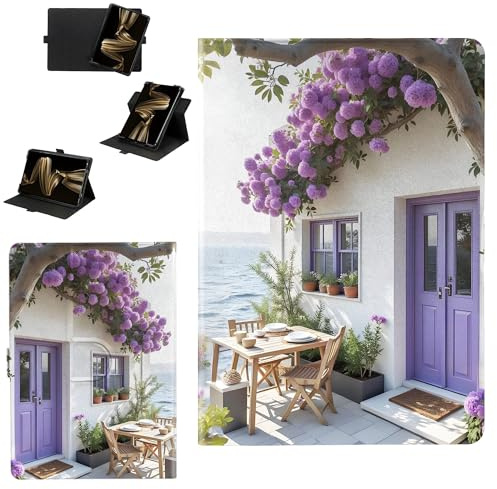 Custodia Compatibile per Amazon Fire HD 8 2024 8.0-pollici Tablet Cover Custodia Case [Funzione di rotazione a 360 gradi][Protezione rinforzata dei bordi contro le cadute] HBBS