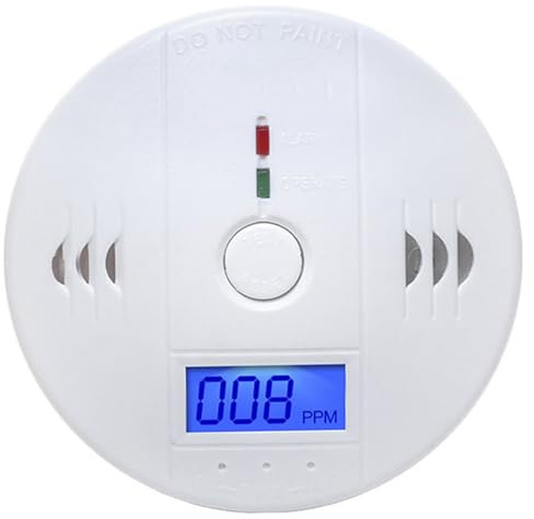 Détecteur de monoxyde de Carbone Portable – Alarme Co à Affichage numérique avec Son et lumière Rouge, pour Les Voyages à Domicile (Batterie Non Incluse)