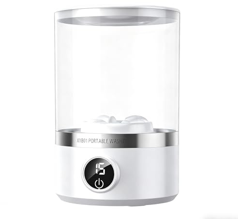 Mini Underwear Washer - 1.7L Portable Deep Cleaning Quiet Travel Machine | Clothes Laundry Home Apartment Camping RV Hotel Large Capacity Panties Washing Professional Domestic Compact Device