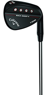 Callaway Herren Mack Daddy 4 Wedge (rechte Hand, Stahl, 56 Grad, 10 Bounce, SG Grind), Matte Black, 56.0 Degrees
