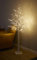 Arbre lumineux, à LED blanc chaud, aspect bouleau, avec minuterie, câble d'alimentation de 10 m, pour intérieur et extérieur, blanc/noir, hauteur : 150 cm, 156 LEDs