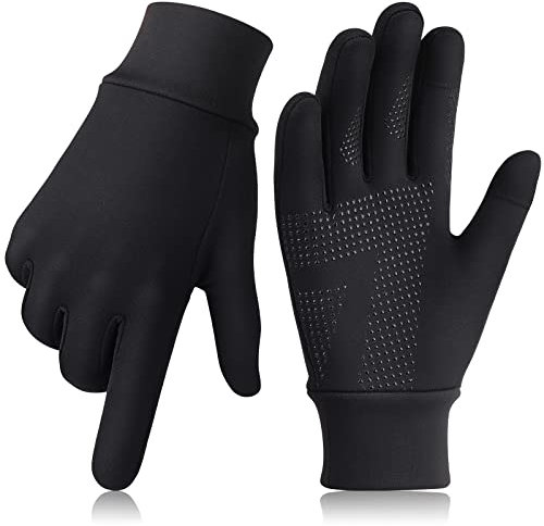 HASAGEI Touchscreen Handschuhe Fleece Laufhandschuhe Herren Damen Sport Handschuhe Winterhandschuhe Warme Winddichte Handschuhfutter für Fahrrad,Laufen, Wandern,Fahren