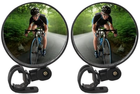 1 par 3,1 Tums Diameter Backspegel Justerbar Vinkel Rund Universell Backspegel för Rullstolscykel Skoter