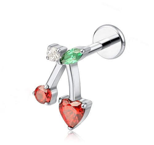limerencia Piercing al Tragus 18G, Labbro e Orecchio in Titanio Medico Ipoallergenico, Set con 6mm, 8mm e 10mm