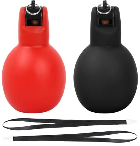 2 Stück Handpfeife Trillerpfeife Schiedsrichterpfeife Hygienische Handpfeife Sportpfeifen Fußball Pfeife Trainerpfeife Laut Notfall Whistle für Trainer Sportlehrer Hundetrainer Zubehör (Rot+schwarz)