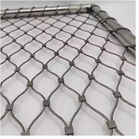DTVEW 304 Edelstahl-Seilnetz, Flexibles Seil-Geländer-Netz, 10cm/2mm Sicherheitsnetz für Balkon, Absturzsicherungsnetz für Große Höhen(1x8m)
