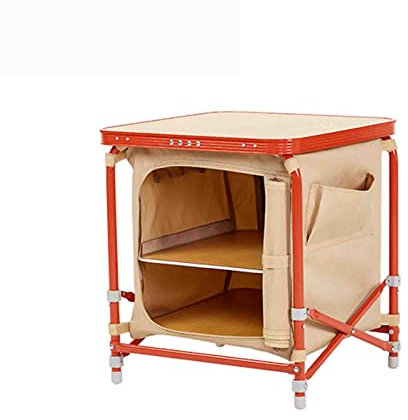 Folding Camping Storage Cabinet with Carry Bag,Portable Outdoor Camping Organizer Kitchen Table,Quick Set-up for Camping Picnic Backyard (2)