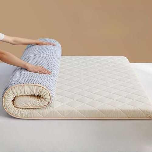 Genérico El colchón Colchón de futón japonés colchón Plegable Suave y portátil tapete de Tatami Plegable Enrollable para Cuna Cama de Invitados sofá para Acampar colchón de futón de tamaño Comp
