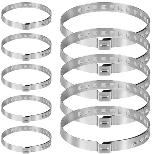 CV Achsmanschetten Schellen，10 Stück Edelstahl CV Schlauchschellen Set Verstellbare klemmschelle ohrschelle CV gelenkschelle kit，für die Meisten Auto