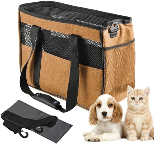 Petit sac de transport pour animaux de compagnie - caisse de chien colapsible pour animaux de compagnie | Sac à écharpe de sécurité des chats à plusieurs poches | Supplies de transport pour de