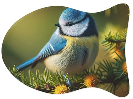 Vibrant Azure Tit Pet Feeding Mat – Anti-Slip Design with Memory Foam for Comfort