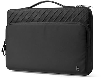tomtoc 360° Protección Funda para 15 Pulgadas Nuevo MacBook Air M5/A3448 2026, M4/A3241 M3/A3114 M2/A2941, 15 MacBook Pro, 15 Surface Laptop 7/6/5, DELL XPS 15 Plus, Maletín Bolsa para Ordenador