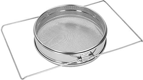 HELEVIA Rostfritt Stål Honungsfilter 304, Dubbel Honungssil med 18 Mesh och 25 Mesh för Biodling, Biodlare, Teleskopbom för 5-gallons Skopa