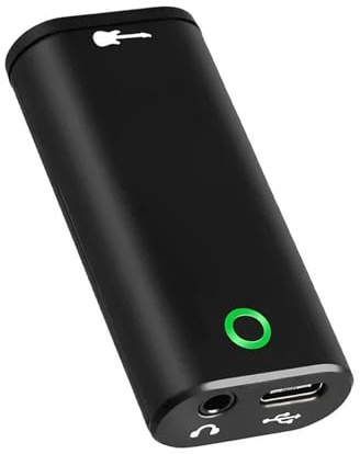 Garsent Interfaccia Audio per Chitarra, Scheda Audio di Registrazione Interna Portatile con Type C per IOS per Smartphone Android, Tablet, Plug and Play