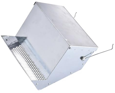 HUANGING Distribuidor automático de alimentación para ganado pequeño desarrollado con tapa superior y red inferior para asegurar alimentos secos para mascotas