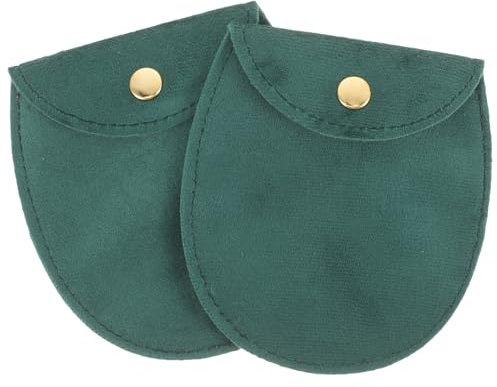 Alipis Borsa Porta Orologio da Tasca Stile Retrò Portatile e Protettiva Contro Graffi e Sporco Verde per Conservare Orologi da Tasca, Confezione da 2 Pezzi