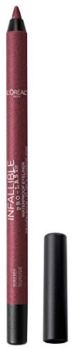L'Oreal Paris Makeup Infallible Pro-Last Pencil Eyeliner, Waterproof & Smudgeproof, Slides on Easily to Create Any Look, Burgundy, 1g