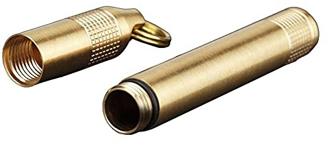 Alomejor Pilulier Porte-Bouteille de Pilule en Laiton Récipient de Cure-Dents de Cigarette Étui à Médicaments pour Cure-Dents de Poche pour Une Utilisation en Extérieur