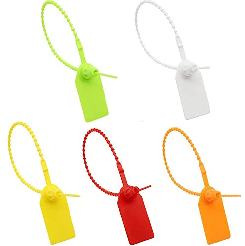 Aieraczy 100 Stück Plomben, Kabelbinder Bunt, Kabelbeschriftung, Kabelmarkierung, Kabel beschriftung, Kabeletiketten, Sicherheitsfäden für etiketten, Koffer, Reisegepäck, Schuhe