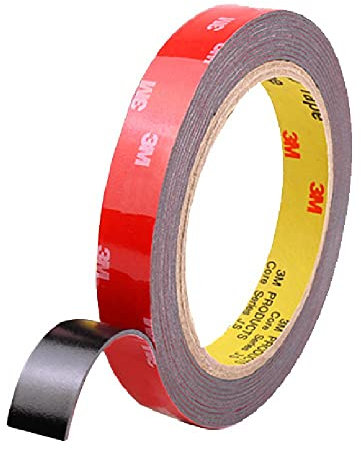AKEKEY 3M Double Sided Tape VHB Heavy Duty Mounting Tape, Strong Adhesive, Waterproof & Heat-Resistant for Car, Home, Office & Decor, (0.5inch x 15.6ft), Black