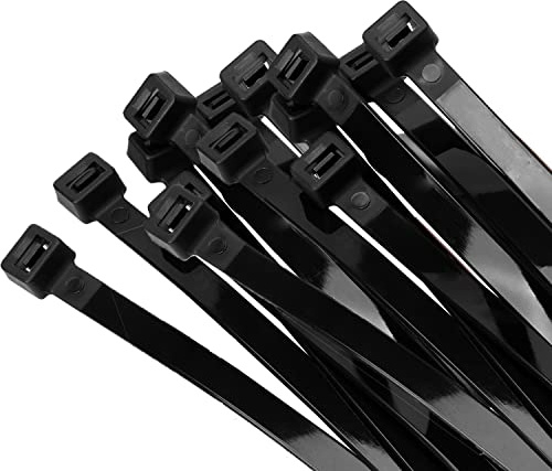 Armpow 12 inch Black Zip Ties Heavy Duty 80 PCS, 250 LBS Ultra Exclusive Strong Plastic Wire Ties, Large Cable Ties Extra Long Tie Wraps, Indoor and Outdoor UV Resistant
