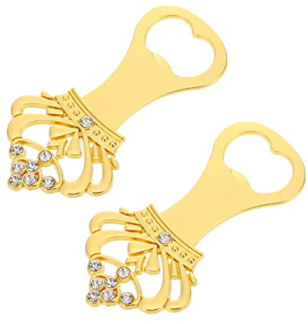TOPBATHY 2stücke Goldene Krone Flaschenöffner Eleganter Kapselheber Für Bier Und Getränke Werkzeug Für Zuhause Bar Und Partys Einzigartiges Design Mit Funkelnden Diamanten