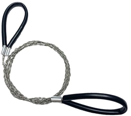 Sierra de cable de acero inoxidable, sierra de alambre de acero resistente, corte ligero, alambre de tamaño de bolsillo para exteriores, motosierra de mano para picnics, senderismo, supervivencia,