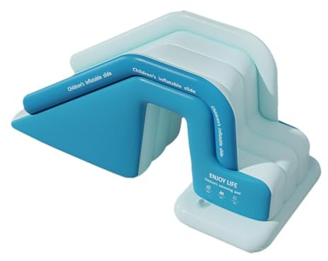 Milageto Scivolo per Piscina, Scivolo d'Acqua Stabile per Bambini, Comodo d'Acqua Portatile in PVC per Giardino, Piscina Estiva Fuori Terra, Cortile, Blu