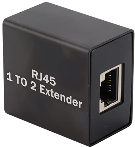 Oytrui Ethernet Splitter, RJ45 Nätverksanslutningsadapter med Guldpläterad Nålkärna för Trådlös Nätverksutrustning, Routrar, Switchar, Digital-tv (En till två raddelare)