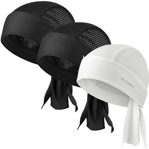 YANIKY Bandana para hombre, transpirable, pañuelo para la cabeza para hombre, pañuelo pirata, gorra bandana deportiva para mujer con protección UV, bandanas para motociclistas, pañuelo para la cabeza