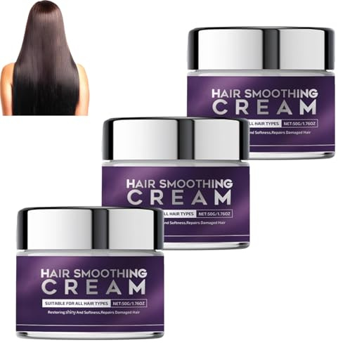 Haarglättungscreme, Protein-Haarcreme, für glattes, geschmeidiges Haar und gegen Frizz, verleiht Glanz und macht das Haar leichter kämmbar