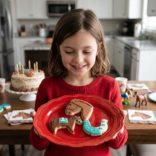Ann Clark Horse Cookie Cutters 3-Pc. Set (Horse, Horse Head, Horseshoe) Made in the USA