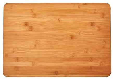 Farberware Extra-Large Wood Cutting Board, Reversible Chopping Board for Kitchen Meal Prep and Serving, Charcuterie Board, 14.17-Inch x 20.08-Inch, Bamboo