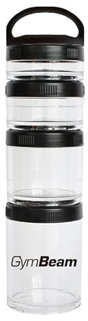 GymBeam Porta Pranzo Termico Modulare, Bento Box Termico con 4 Contenitori Indipendenti - Soluzione Intelligente ed Elegante, Contenitore Pranzo in Plastica Privi di BPA, Resistente a Urti ed Odori