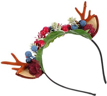 CALLARON Precioso Tocado Navideño Diadema para Fiesta Accesorio de Cabeza Forma de Asta para Adornos Navidad Niña Diadema Navideña Niña Accesorio Cabello Navideño
