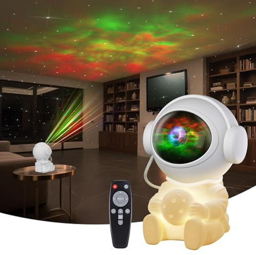 Astronaut Galaxy Projector, Night Light Adjustable Brightness Speed & Timer, Star Projector with Remote Control, Led Lights 360°Adjustable Space for Decor Bedroom Ceiling/Party/Game Room (Art Deco)