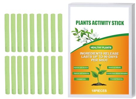 Plant Food Spikes, Slow Release Fertilizer Sticks, with Indoor Outdoor Garden Plants Care for Root Growth, Potted Flowers Buds and Vegetables Easy Plant Nutrition Boost, Home Gardening