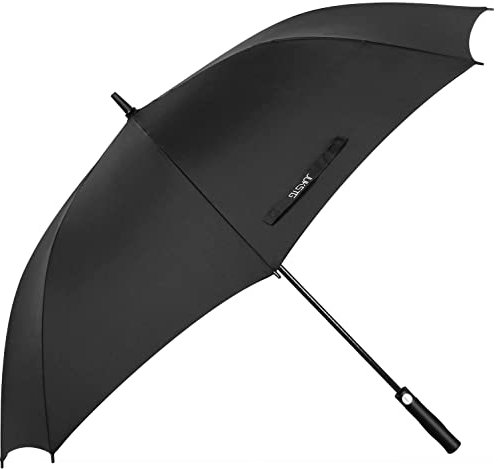 JUKSTG Golf Umbrella,60 Inch Extra Large Windproof Automatic Open Stick Umbrellas,Travel Business Waterproof Umbrella With Ergonomic Non-slip Handle,Black