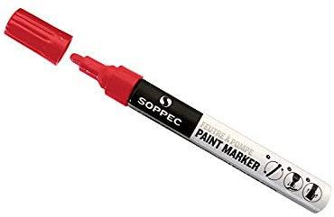 SOPPEC - Outils de traçage - Feutre de marquage à pompe Rouge - Soppec